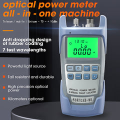 AUA-9A All-IN-ONE Optical Power Meter with Visual Fault Locator optical fiber tester 5KM 10km 20KM 30km VFL 5KM