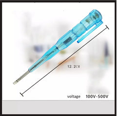 Voltage Tester AC 100-500V with 3mm Slotted Screwdriver with Clip for Circuit Test