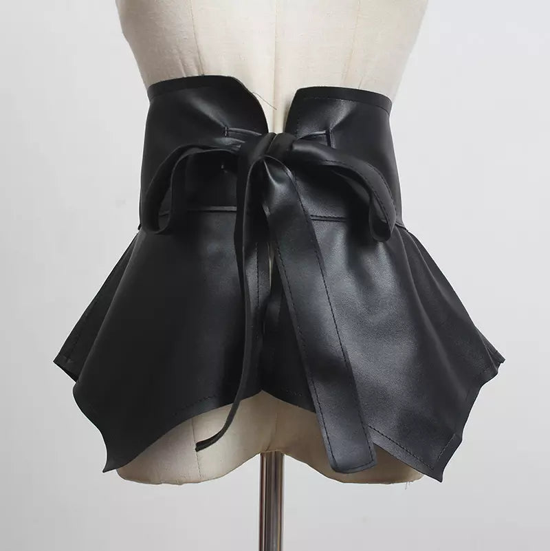 Peplum Cinch Belt Wide Waistband Skirt Belt