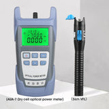 FTTH Fiber Optic Tool Kit with Fiber Optical Power Meter and Visual Fault Locator and Cable Cutter Stripper FC-6S Fiber Cleaver