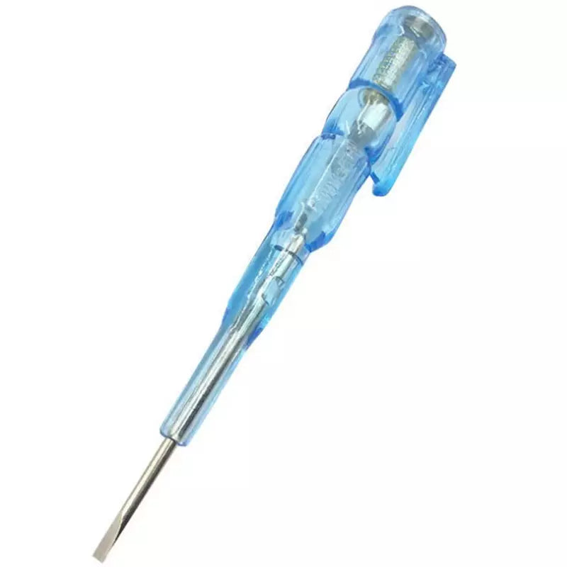Voltage Tester AC 100-500V with 3mm Slotted Screwdriver with Clip for Circuit Test