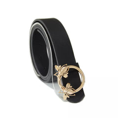 Women's Casual Waist Belt Butterfly Bee Insect Buckle Belts Width 1.3inch for Ladies Waist Belts Gift