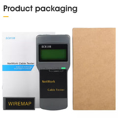Portable Multifunction Wireless Network Tester Sc8108 LCD Digital PC Data Network CAT5 RJ45 LAN Phone Cable Tester