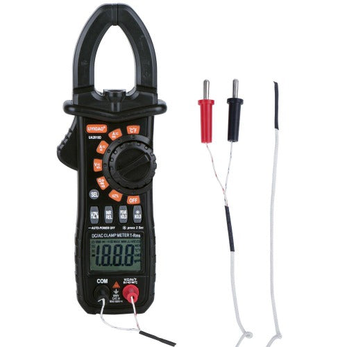 High Precision Digital Clamp Multimeter Resistance Ohm Transistor Testers AC/DC Current Voltmeter Clamp Meter with Temperature