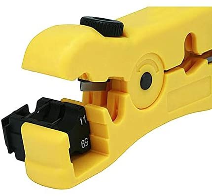 Coaxial Cable Cutter/Prepping Tool for RG59, RG6, RG7, and RG11 - Stripping Tool for Category Cable- CAT6 CAT5 CAT3 Stripper