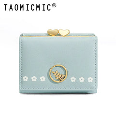 fashion multicard short wallets women PU leather wallet With Coin Pocket