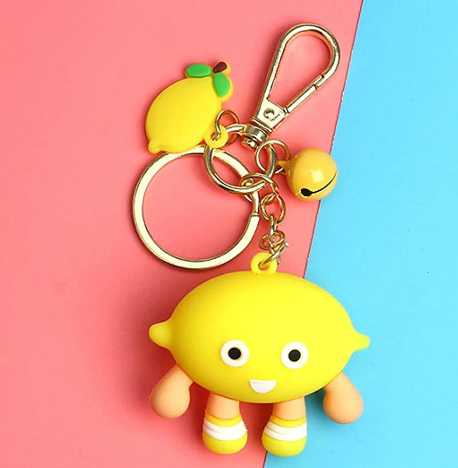 Single lemon cute keyholder , keychain keyring
