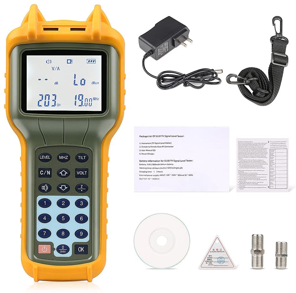 RY S110 CATV Cable TV Handle Signal Level Meter DB Best Tester 47-870MHz