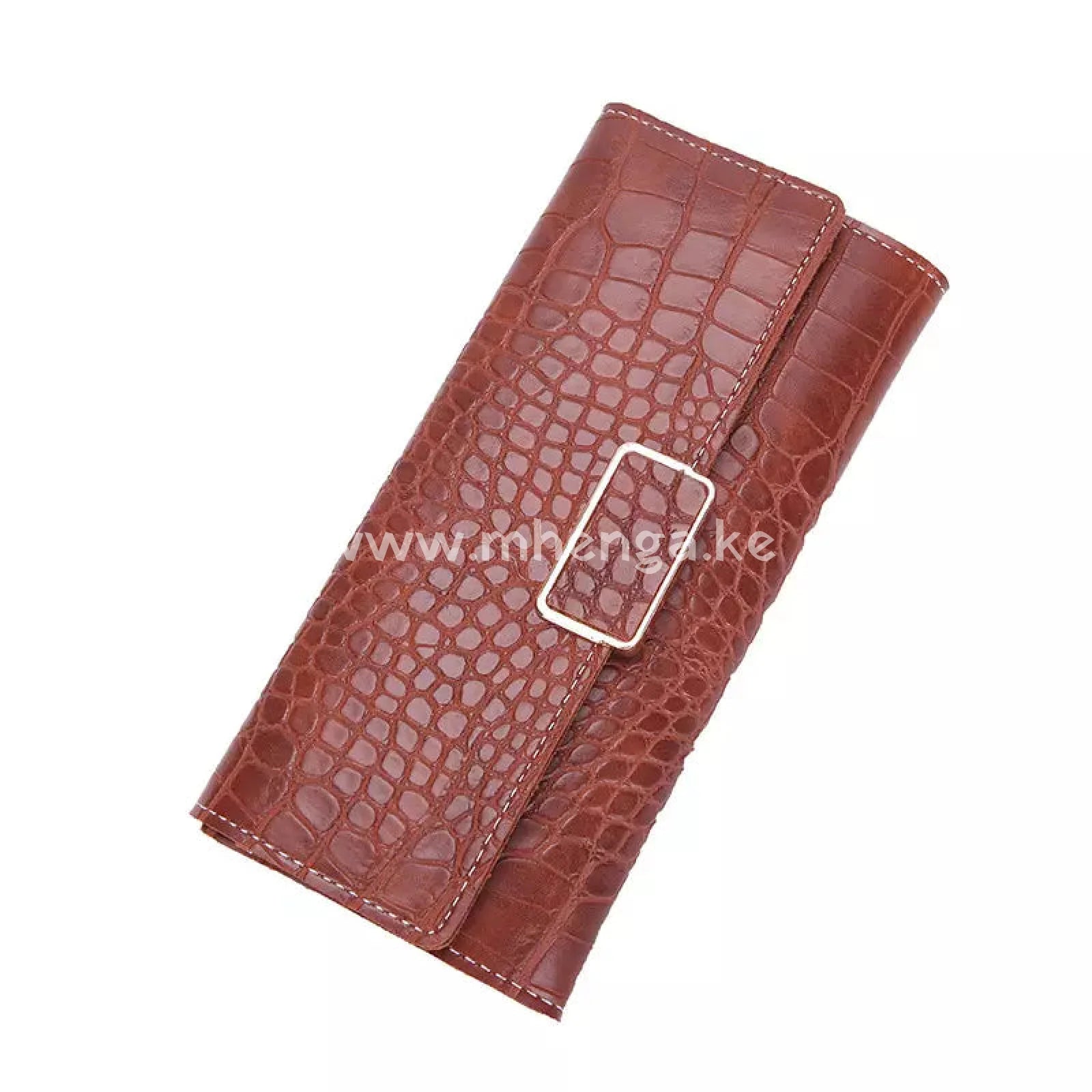 Crocodile Print Long Phone Holder Cheap Wallets Leather Woman Ladies Purse Trifold Wallet