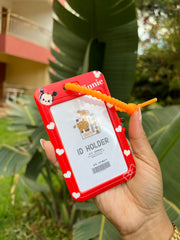 Id card holder keychain, key holder mickie mouse nail cutter