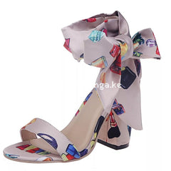 Ladies Fashion Chunky High Heels With Straps