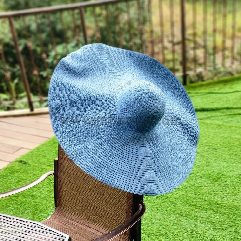Oversized Beach Straw Hat For Women Ladies Large Wide Brim Foldable Cap Summer Fashion Packable